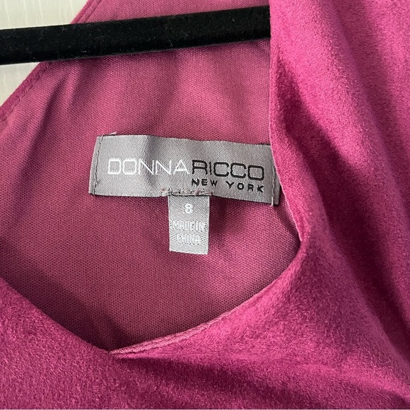 Donna Ricco Fuchsia Belted Midi Dress - Picture 8 of 12